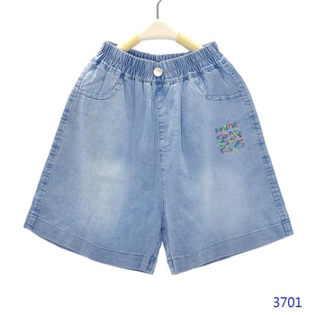Vaikų džinsiniai šortai, 80% medvilnė, švelnus paviršius, vidurio juosmens su elastine juostele, vasaros stilus