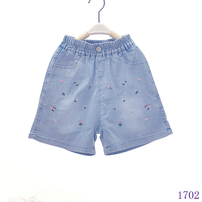 Vaikų džinsiniai šortai, 80% medvilnė, švelnus paviršius, vidurio juosmens su elastine juostele, vasaros stilus