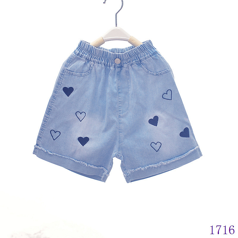 Vaikų džinsiniai šortai, 80% medvilnė, švelnus paviršius, vidurio juosmens su elastine juostele, vasaros stilus