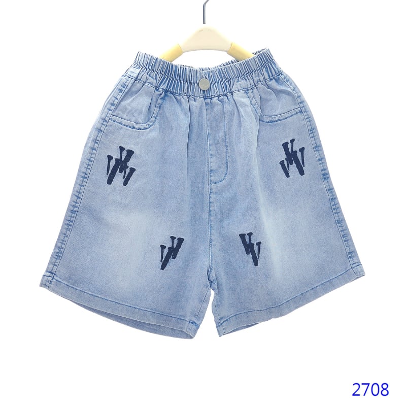 Vaikų džinsiniai šortai, 80% medvilnė, švelnus paviršius, vidurio juosmens su elastine juostele, vasaros stilus