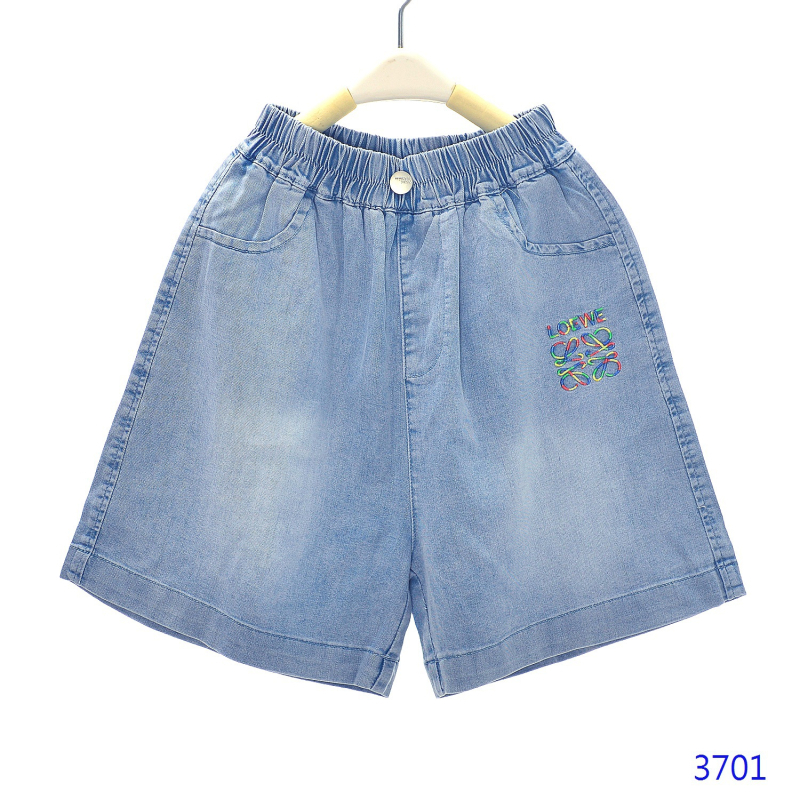 Vaikų džinsiniai šortai, 80% medvilnė, švelnus paviršius, vidurio juosmens su elastine juostele, vasaros stilus