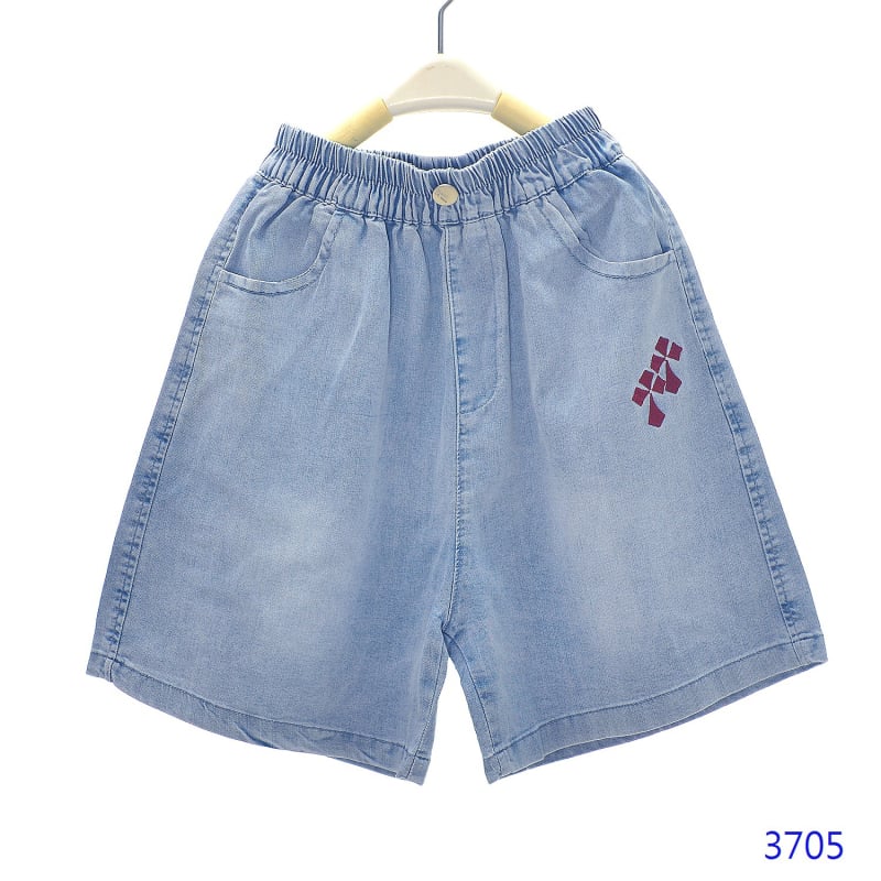 Vaikų džinsiniai šortai, 80% medvilnė, švelnus paviršius, vidurio juosmens su elastine juostele, vasaros stilus