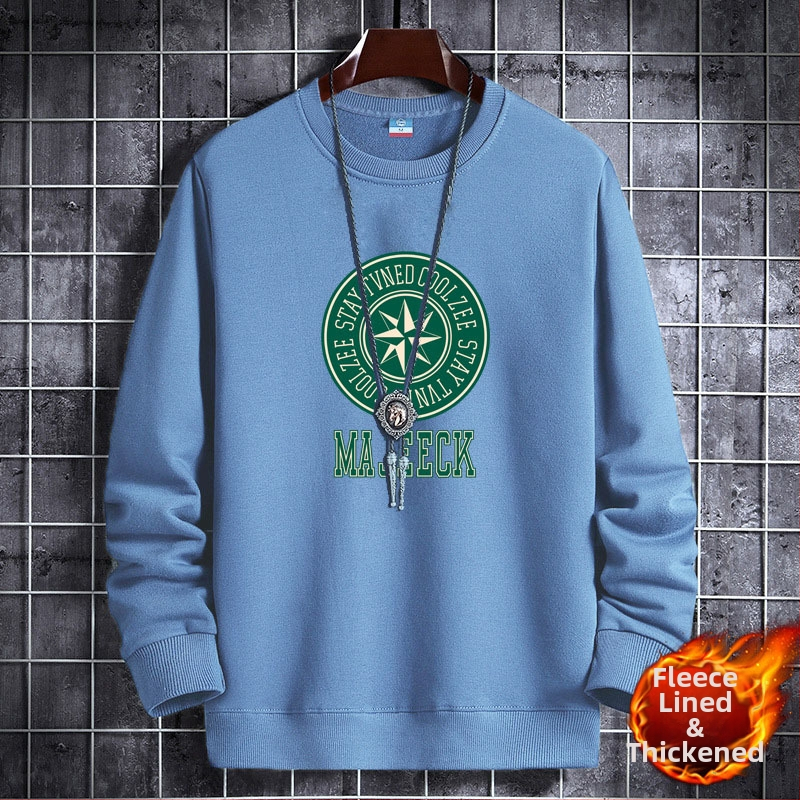 Korejas stilā veidots fleece iekšējais džemperis, ar apaļu kaklu, garas piedurknes, 100% poliesters