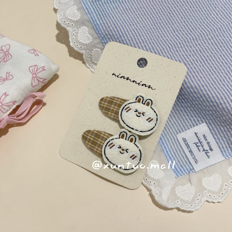 Rūpnie darināts auduma matu klips ar mežģīnēm — Korejas stila pušķveida ziedu raksts, BB klips meitenēm