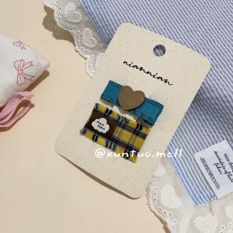 Rūpnie darināts auduma matu klips ar mežģīnēm — Korejas stila pušķveida ziedu raksts, BB klips meitenēm