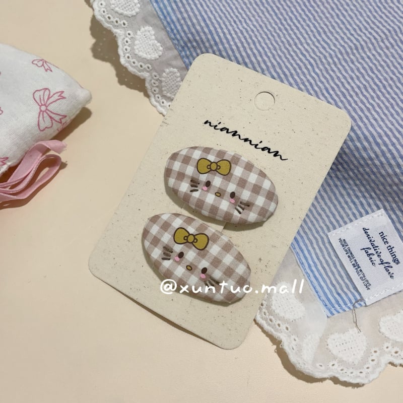 Rūpnie darināts auduma matu klips ar mežģīnēm — Korejas stila pušķveida ziedu raksts, BB klips meitenēm