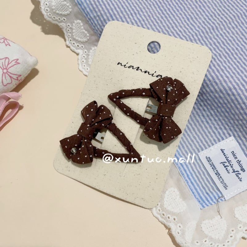 Rūpnie darināts auduma matu klips ar mežģīnēm — Korejas stila pušķveida ziedu raksts, BB klips meitenēm