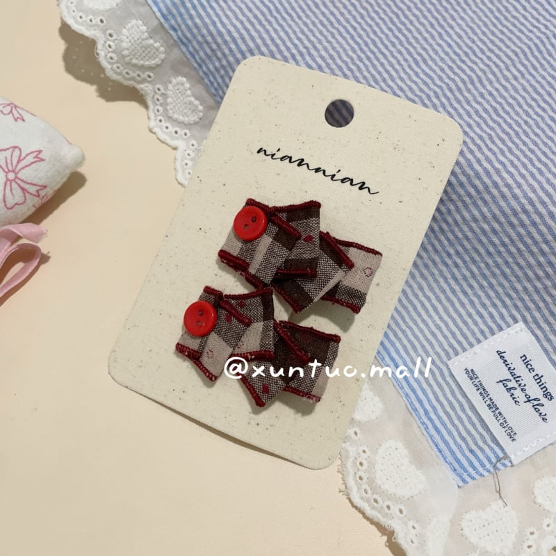 Rūpnie darināts auduma matu klips ar mežģīnēm — Korejas stila pušķveida ziedu raksts, BB klips meitenēm