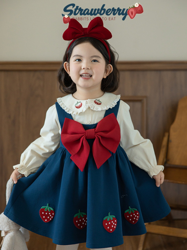 Mergaitėms princesės stiliaus medvilninis komplektas: suknelė, švarkas ir kelnes, ilgos rankovės, 90% medvilnė