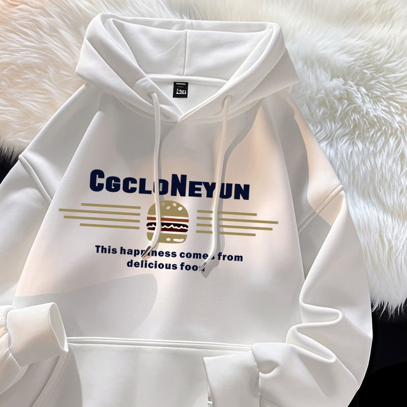 Ženski hoodie s kapuljom i flis podstavom oversize, jesensko-zimski stil, poliester 95%+