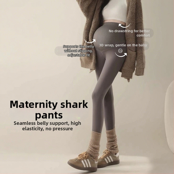 Κολάν εγκυμοσύνης για γιόγκα, με θερμό εσωτερικό φλίς, στήριξη κοιλιάς, chenille ύφασμα με 30–50% spandex, φαρδιά γραμμή, φθινόπωρο–χειμώνας