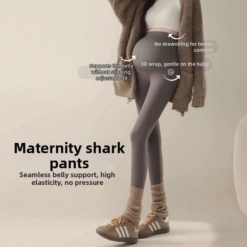 Κολάν εγκυμοσύνης για γιόγκα, με θερμό εσωτερικό φλίς, στήριξη κοιλιάς, chenille ύφασμα με 30–50% spandex, φαρδιά γραμμή, φθινόπωρο–χειμώνας