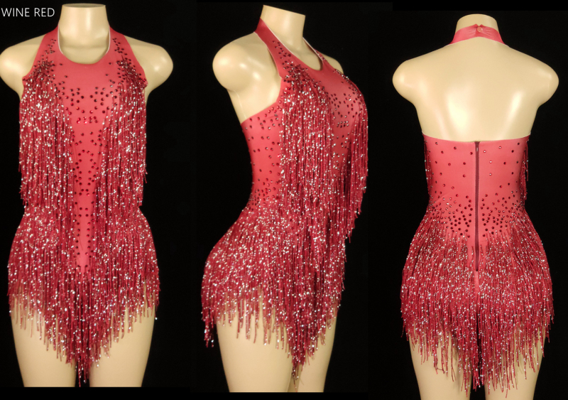 NYOOR Halterio kaklo su kutais ir kristalais – be rankovių šokių kombinezonas, Spandex, pagrindinis audinys <30%, moterims, 2025 m. vasara