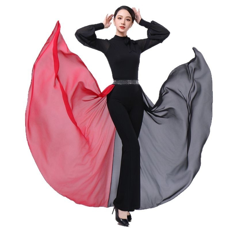 Šiuolaikinio šokio drabužių komplektas, Modal audinys su 90% medvilnės, suaugusiųjų moterų, tinka baletui, Lotynų šokiui, etniniam ir nacionaliniam standartiniam šokiui pavasarį–vasarą–rudenį