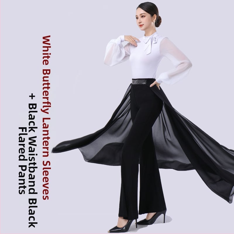 Šiuolaikinio šokio drabužių komplektas, Modal audinys su 90% medvilnės, suaugusiųjų moterų, tinka baletui, Lotynų šokiui, etniniam ir nacionaliniam standartiniam šokiui pavasarį–vasarą–rudenį