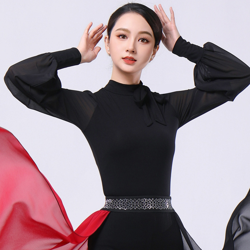 Šiuolaikinio šokio drabužių komplektas, Modal audinys su 90% medvilnės, suaugusiųjų moterų, tinka baletui, Lotynų šokiui, etniniam ir nacionaliniam standartiniam šokiui pavasarį–vasarą–rudenį