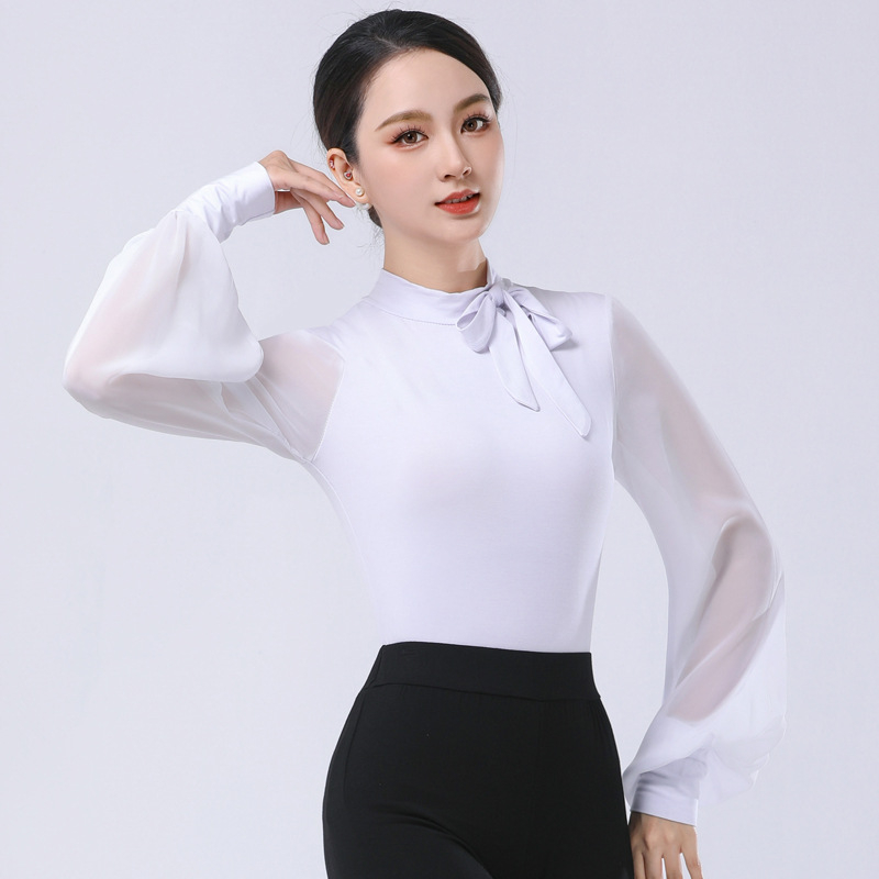 Šiuolaikinio šokio drabužių komplektas, Modal audinys su 90% medvilnės, suaugusiųjų moterų, tinka baletui, Lotynų šokiui, etniniam ir nacionaliniam standartiniam šokiui pavasarį–vasarą–rudenį