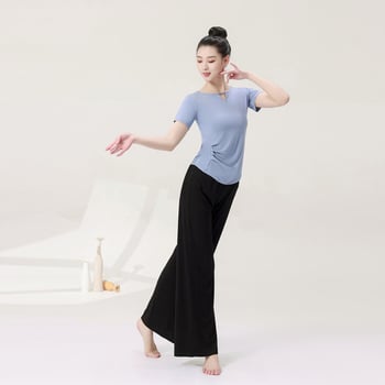 Moterų šiuolaikinio šokio viršus, modalinis audinys, 95% modal, vienos spalvos raštas