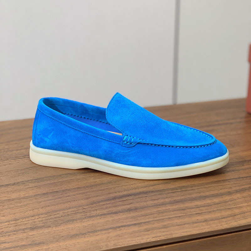 Unisex vasaros loaferiai — apvali nosis, plokščias kvadratinis kulnas, gumos pada, EVA vidpadis, vidus iš avies odos, glotnus viršus, kvėpuojantys, neslidūs