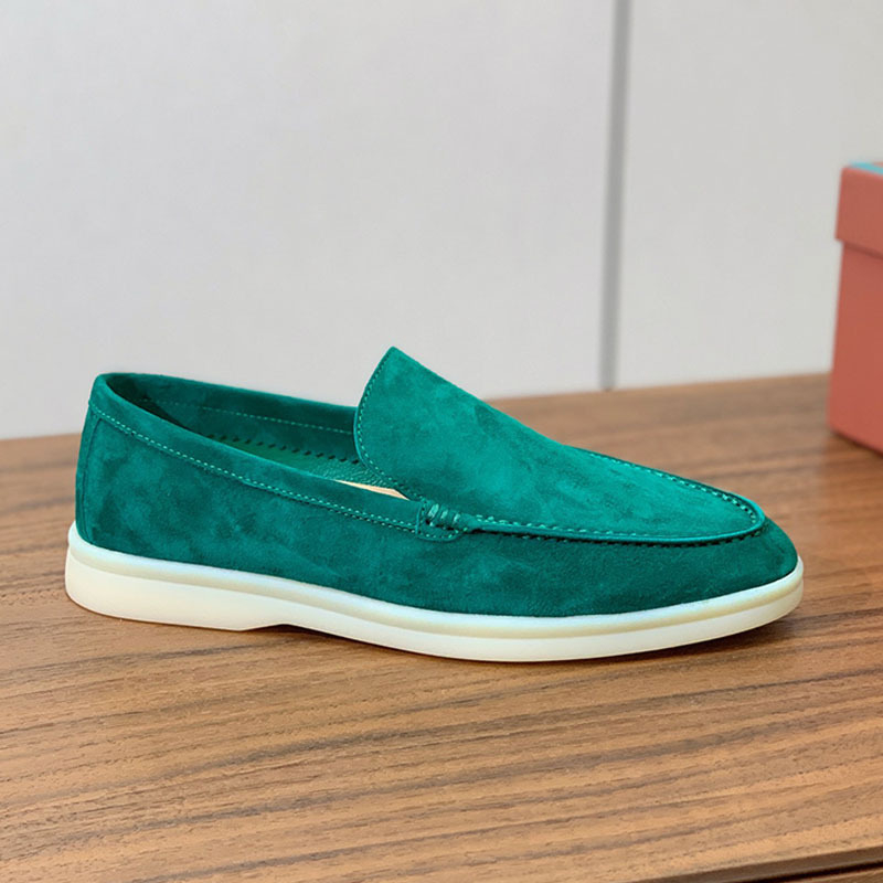 Unisex vasaros loaferiai — apvali nosis, plokščias kvadratinis kulnas, gumos pada, EVA vidpadis, vidus iš avies odos, glotnus viršus, kvėpuojantys, neslidūs