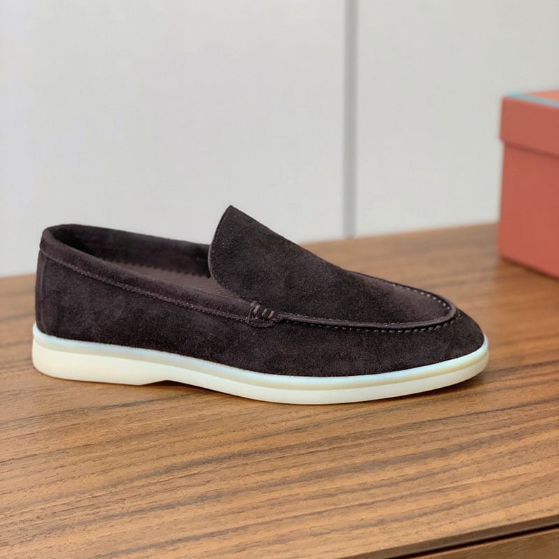 Unisex vasaros loaferiai — apvali nosis, plokščias kvadratinis kulnas, gumos pada, EVA vidpadis, vidus iš avies odos, glotnus viršus, kvėpuojantys, neslidūs