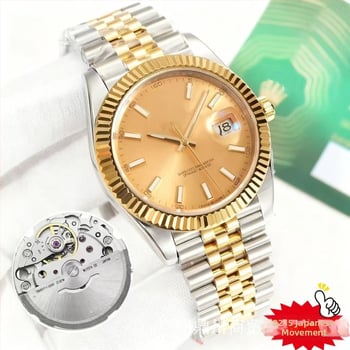 Vīriešu mehāniskais pulkstenis ar kustību 8215, safīra kristāla stikls, ūdensizturīgs, nerūsējošā tērauda korpuss un siksna, luminescējošs displejs