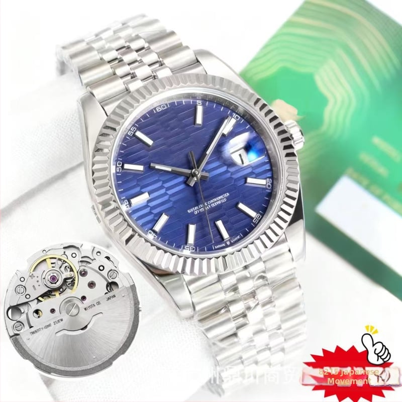 Vīriešu mehāniskais pulkstenis ar kustību 8215, safīra kristāla stikls, ūdensizturīgs, nerūsējošā tērauda korpuss un siksna, luminescējošs displejs