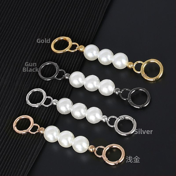 Презрамка за чанти с перлена верига - PU заместваща презрамка