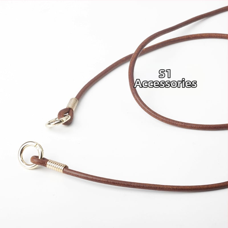 Презрамка за чанта с открит пръстен – кръстосано носене / къса презрамка за рамо / подмишница – телешка кожа с растително обработване, едноцветна