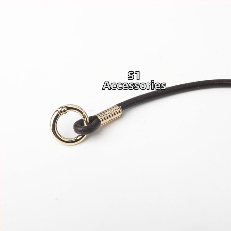 Презрамка за чанта с открит пръстен – кръстосано носене / къса презрамка за рамо / подмишница – телешка кожа с растително обработване, едноцветна