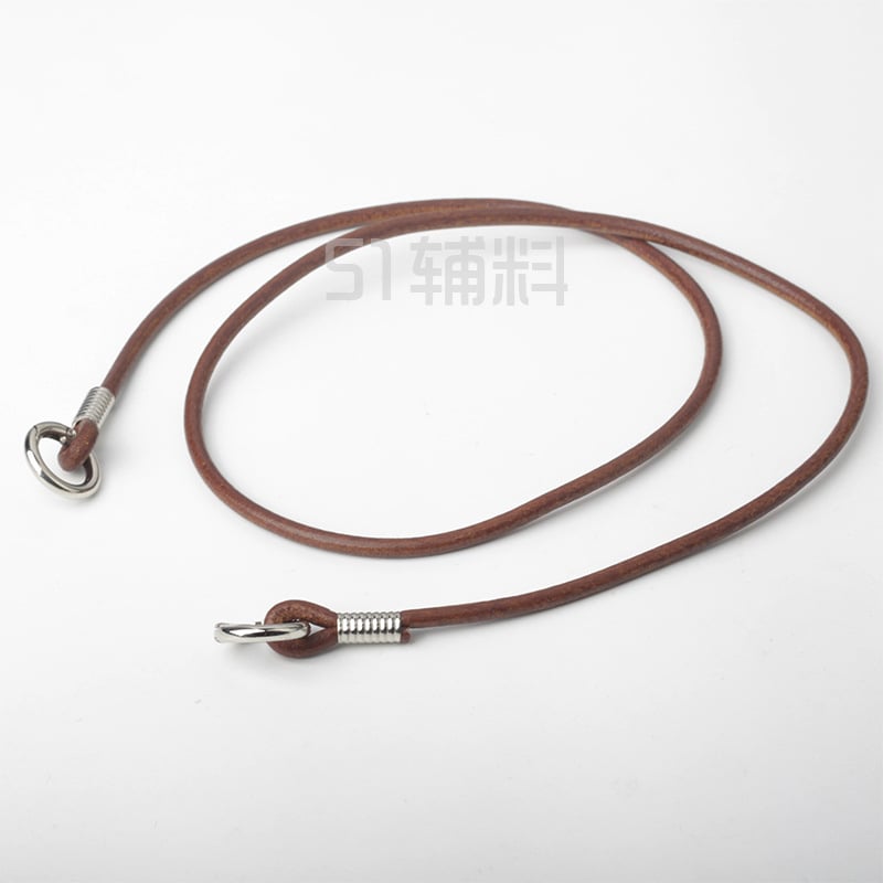 Презрамка за чанта с открит пръстен – кръстосано носене / къса презрамка за рамо / подмишница – телешка кожа с растително обработване, едноцветна