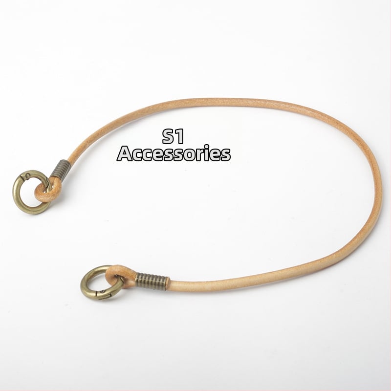 Презрамка за чанта с открит пръстен – кръстосано носене / къса презрамка за рамо / подмишница – телешка кожа с растително обработване, едноцветна