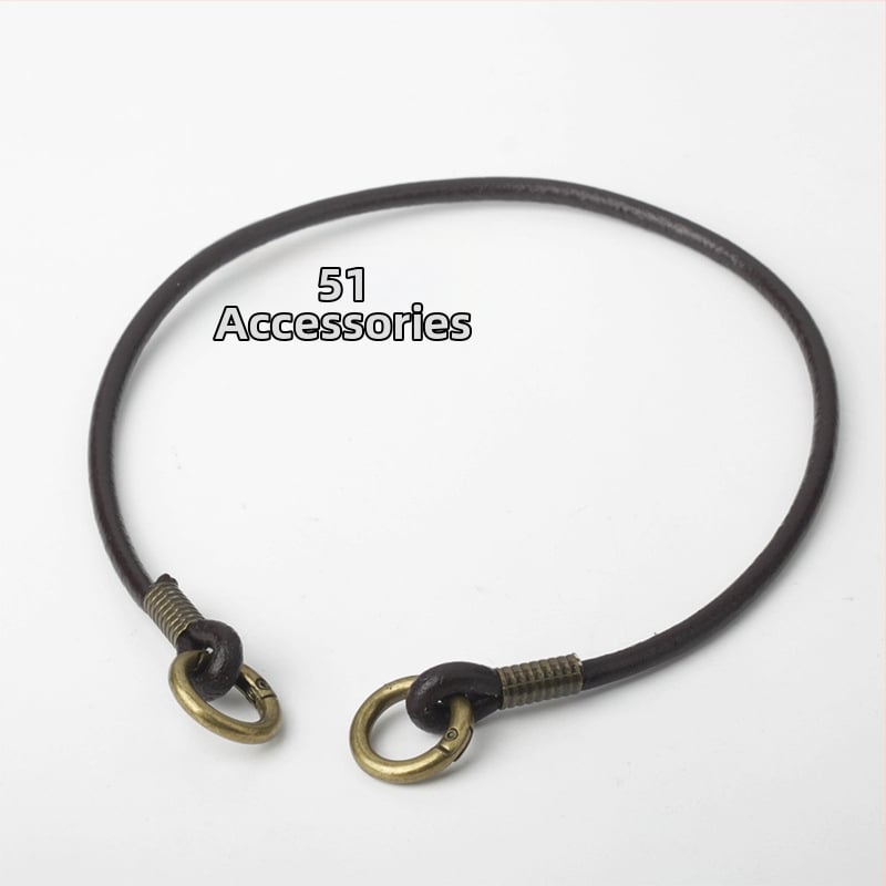 Презрамка за чанта с открит пръстен – кръстосано носене / къса презрамка за рамо / подмишница – телешка кожа с растително обработване, едноцветна