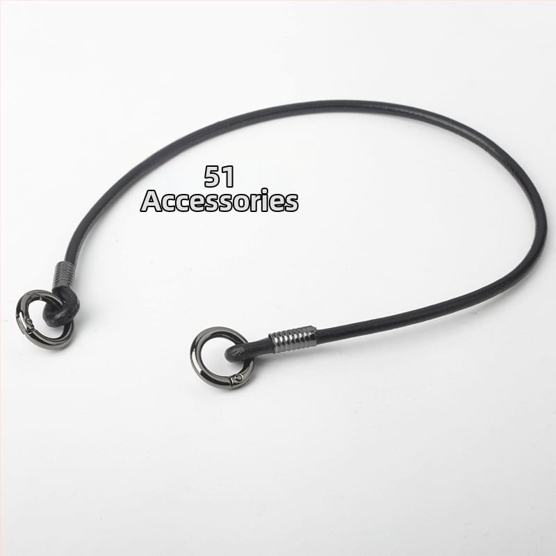 Презрамка за чанта с открит пръстен – кръстосано носене / къса презрамка за рамо / подмишница – телешка кожа с растително обработване, едноцветна