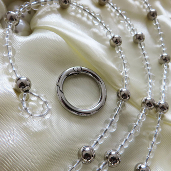 Pearls кристално-сребърна тънка верига за чанта, презрамка за рамо, K9 кристал, презрамка за чанта/рамо, Лято 2019