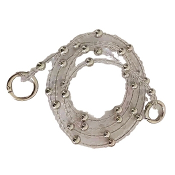 Pearls кристално-сребърна тънка верига за чанта, презрамка за рамо, K9 кристал, презрамка за чанта/рамо, Лято 2019