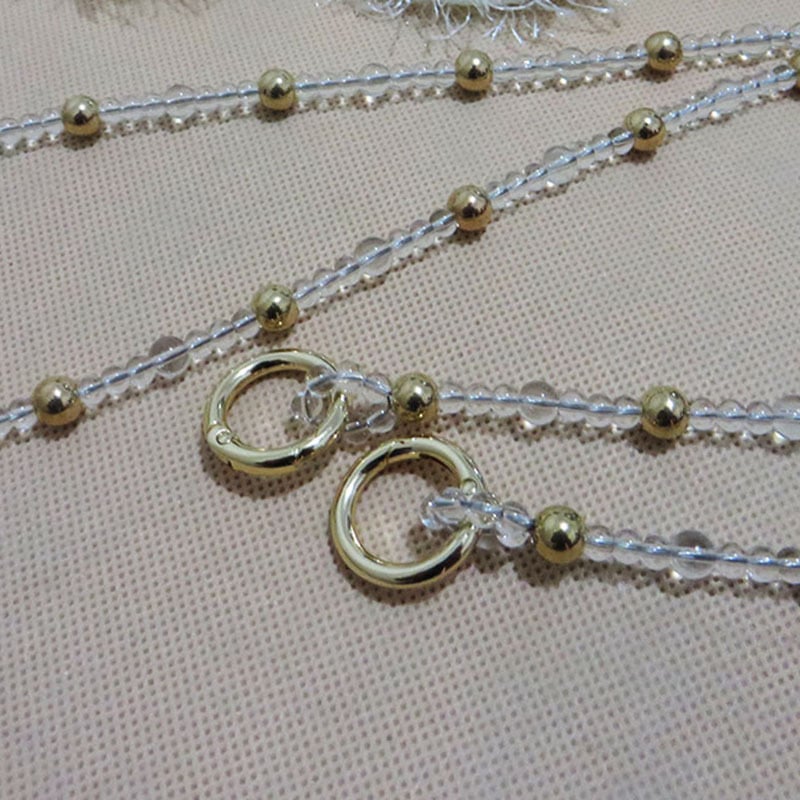 Pearls кристално-сребърна тънка верига за чанта, презрамка за рамо, K9 кристал, презрамка за чанта/рамо, Лято 2019