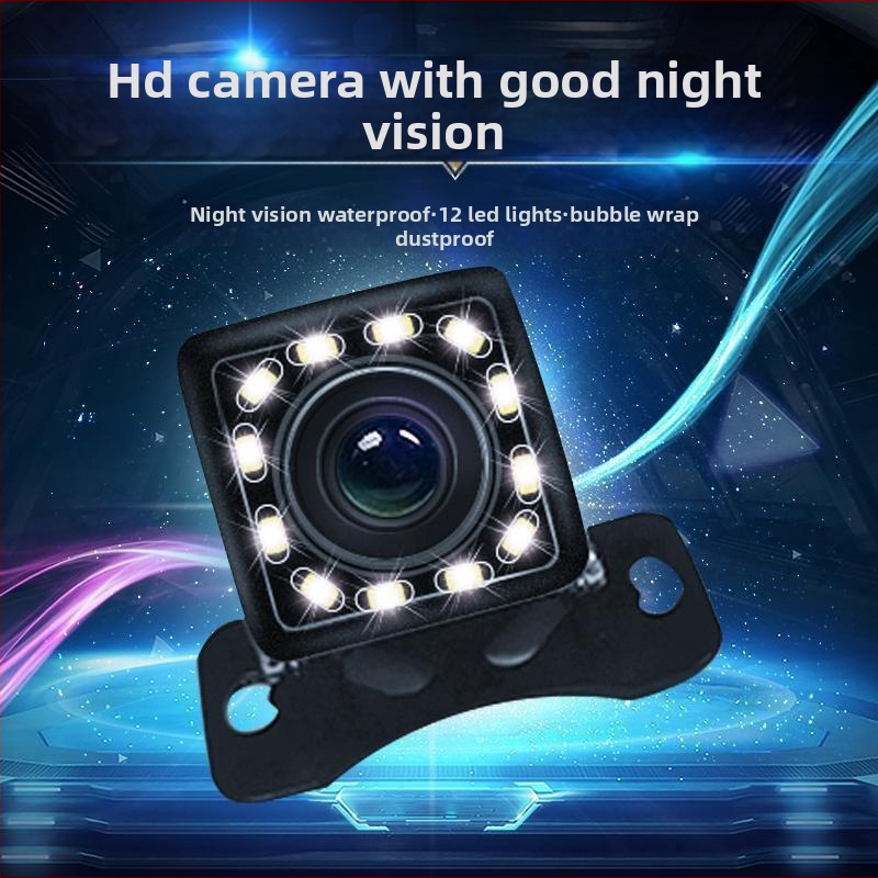 Hátulnéző kamera hosszú kábellel, 4‑magos, 5‑pin csatlakozás, HD éjszakai látás, univerzális modell.