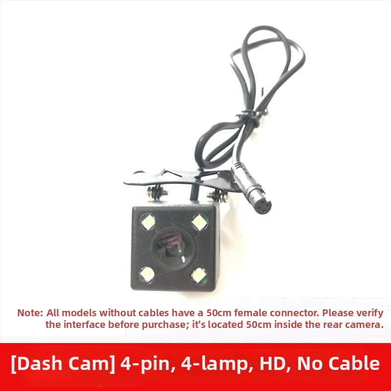 Hátulnéző kamera hosszú kábellel, 4‑magos, 5‑pin csatlakozás, HD éjszakai látás, univerzális modell.