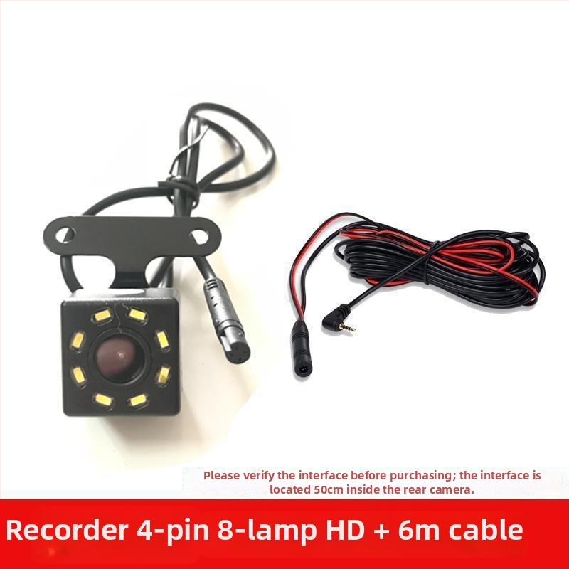 Hátulnéző kamera hosszú kábellel, 4‑magos, 5‑pin csatlakozás, HD éjszakai látás, univerzális modell.