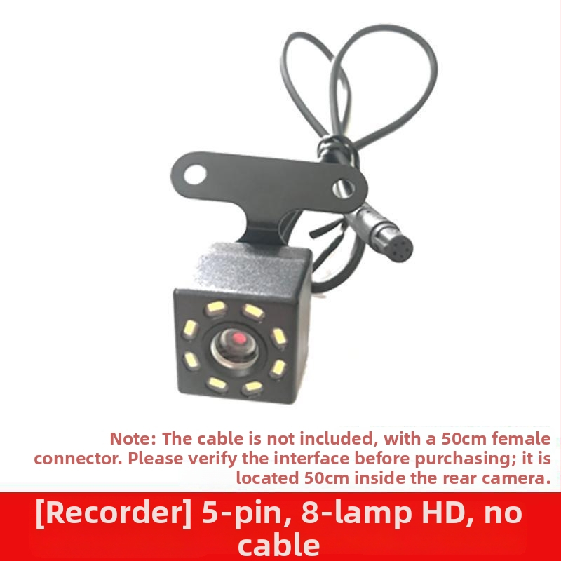 Hátulnéző kamera hosszú kábellel, 4‑magos, 5‑pin csatlakozás, HD éjszakai látás, univerzális modell.