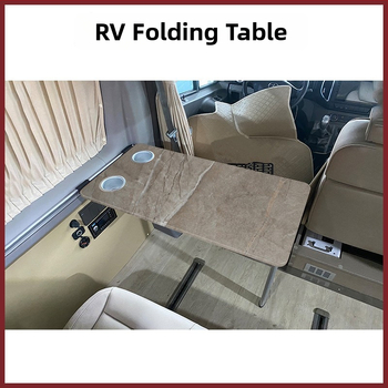 Кемпер маса със стенен монтаж, сгъваеми крака и рамка за панел за съхранение