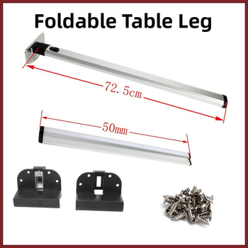 Кемпер маса със стенен монтаж, сгъваеми крака и рамка за панел за съхранение