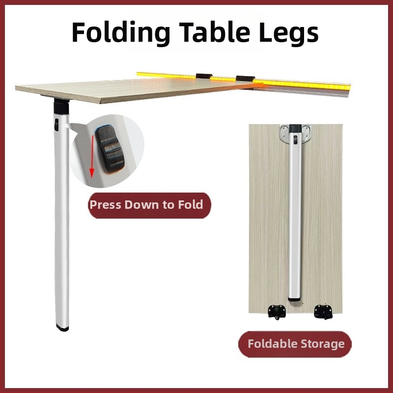 Кемпер маса със стенен монтаж, сгъваеми крака и рамка за панел за съхранение