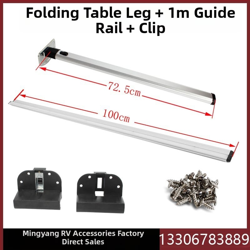 Кемпер маса със стенен монтаж, сгъваеми крака и рамка за панел за съхранение