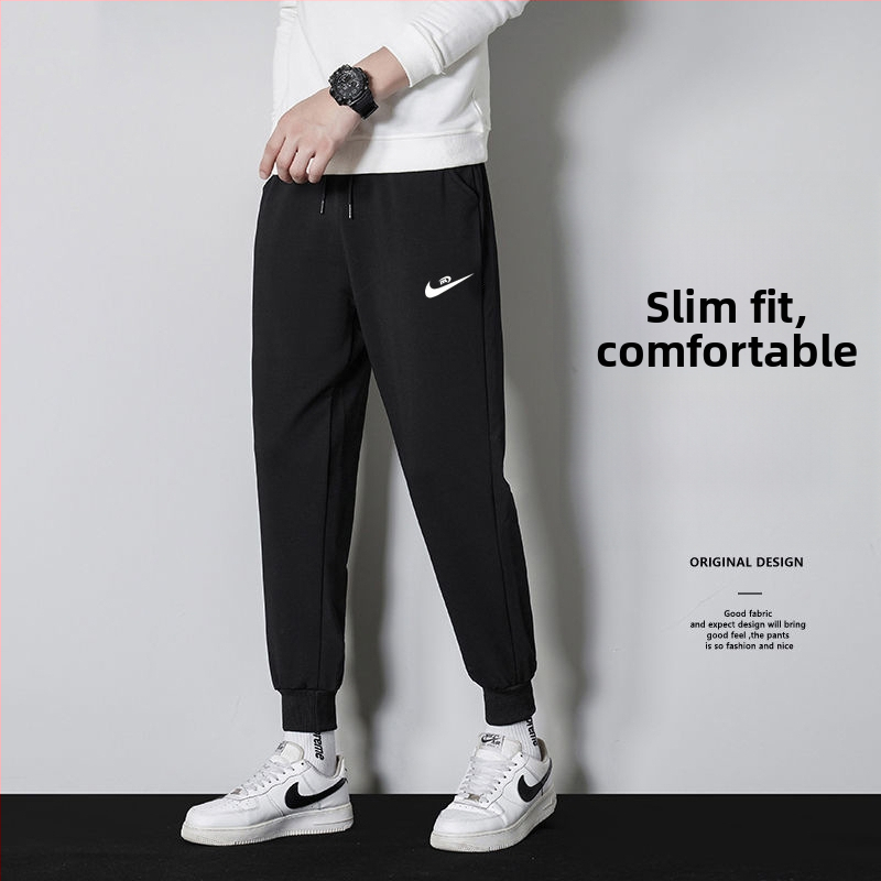 Vyrų kasdieninės kelnės su fleece įdėklu, Korėjos stiliaus haremo kelnės, laisvas kirpimas, tiesus kirpimas, žiemai (polyester, fleece, mid-waist, tether closure)