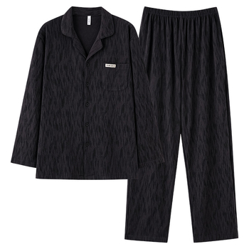 Muški topli pidžama set s kardiganom, dugi rukavi, zimski, veličine 4XL–7XL