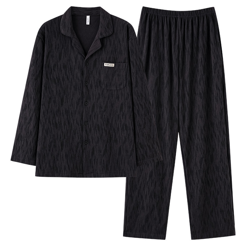 Muški topli pidžama set s kardiganom, dugi rukavi, zimski, veličine 4XL–7XL