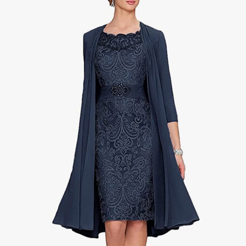 Βραδινό φόρεμα με κέντημα, χωρίς μανίκια, λαιμόκοψη με ιμάντες, μακριά φούστα, στενή σιλουέτα στη μέση