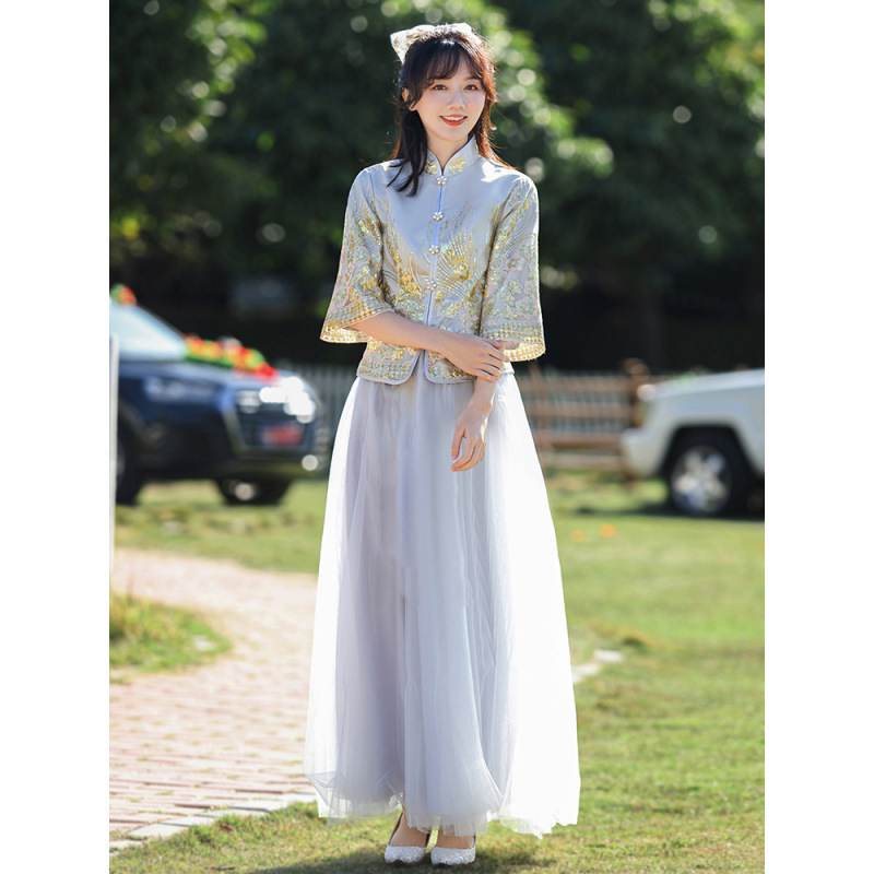 Koszorúslány ruha nőknek, akril anyag, fő anyag 95%+, hosszú ujjú, állálló gallér, ősz 2024